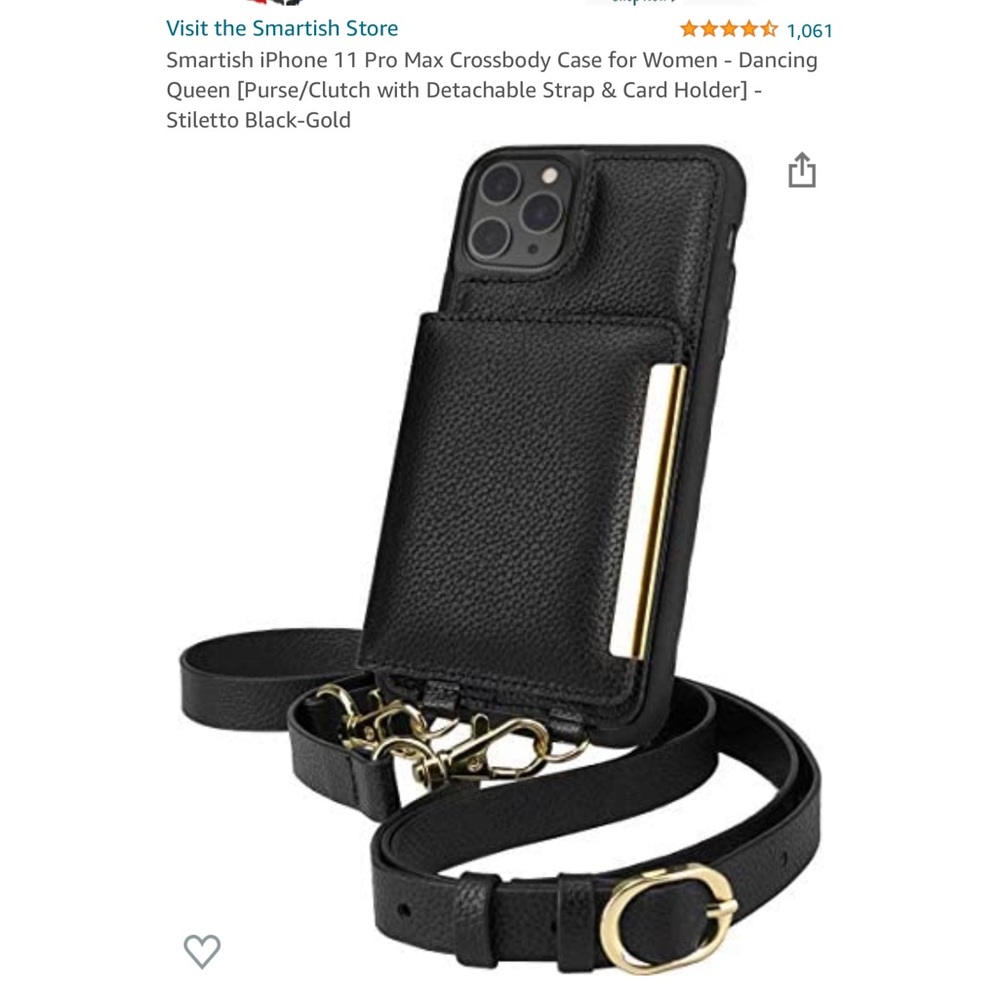 Smartish iPhone 11 Pro Max Crossbody Case + Pop Socket